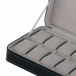 12 Bit Zipper Watch Box Storage Display Box PU Zipper Bag Watch Box, 12 Bit