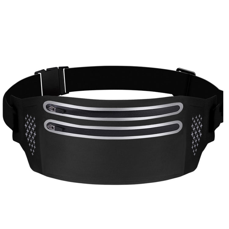 Marsupio sottile per il corpo in lycra impermeabile sportivo con doppia cerniera all'aperto, Black, Mint Blue, Grey, Rose Red, Green