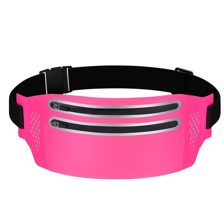 Marsupio sottile per il corpo in lycra impermeabile sportivo con doppia cerniera all'aperto, Black, Mint Blue, Grey, Rose Red, Green