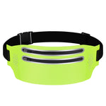 Marsupio sottile per il corpo in lycra impermeabile sportivo con doppia cerniera all'aperto, Black, Mint Blue, Grey, Rose Red, Green