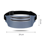 Marsupio sottile per il corpo in lycra impermeabile sportivo con doppia cerniera all'aperto, Black, Mint Blue, Grey, Rose Red, Green