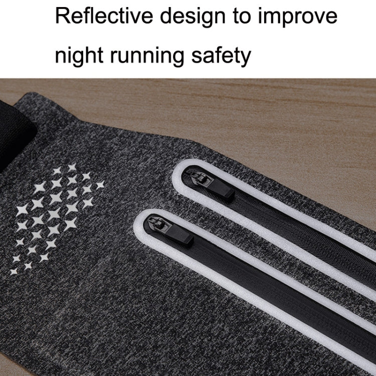 Marsupio sottile per il corpo in lycra impermeabile sportivo con doppia cerniera all'aperto, Black, Mint Blue, Grey, Rose Red, Green