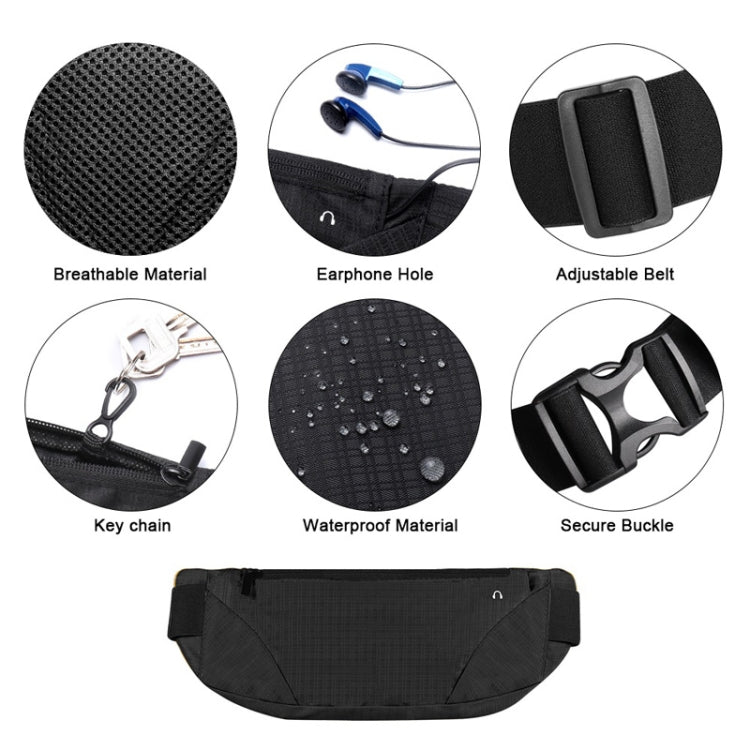 Sport all'aria aperta Corsa Marsupio per telefono aderente ultraleggero di grande capacità, Yellow, Black, Blue, Grey, Silver