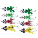 2 Set HENGJIA SP011 7cm 6g Frog Soft Fish Paillettes Amo singolo d'acqua dolce Esca bionica, SP011 4 Colors
