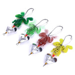 2 Set HENGJIA SP011 7cm 6g Frog Soft Fish Paillettes Amo singolo d'acqua dolce Esca bionica, SP011 4 Colors
