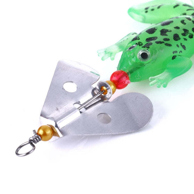 2 Set HENGJIA SP011 7cm 6g Frog Soft Fish Paillettes Amo singolo d'acqua dolce Esca bionica, SP011 4 Colors