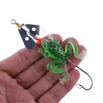 2 Set HENGJIA SP011 7cm 6g Frog Soft Fish Paillettes Amo singolo d'acqua dolce Esca bionica, SP011 4 Colors