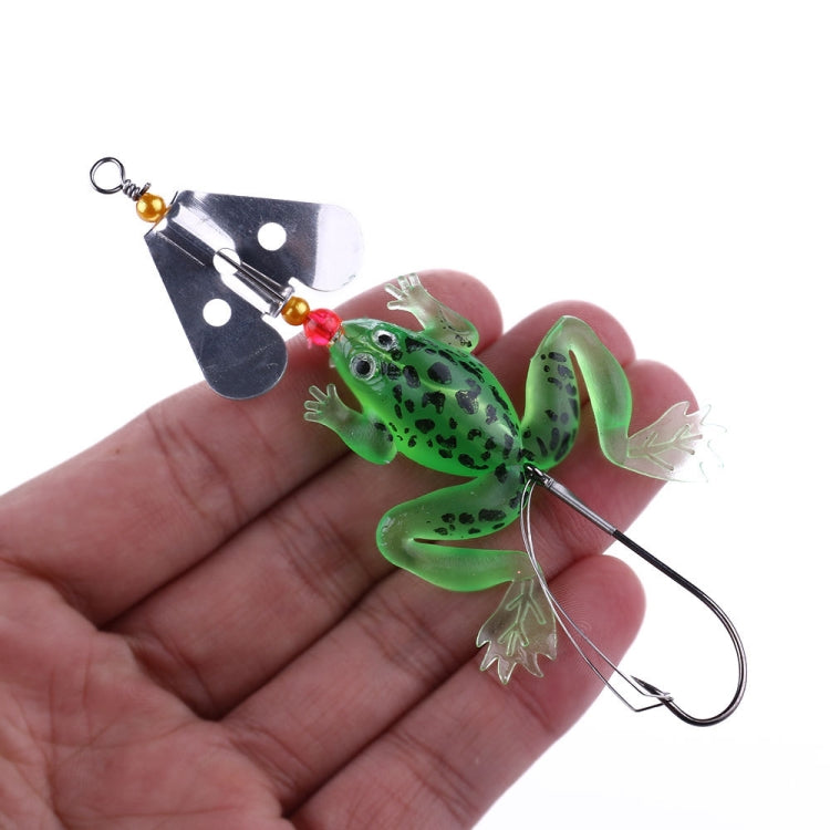 2 Set HENGJIA SP011 7cm 6g Frog Soft Fish Paillettes Amo singolo d'acqua dolce Esca bionica, SP011 4 Colors
