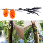4 PZ HENGJIA SP304 6.5cm 13g Piuma Gancio Rotante Paillettes Strada Esca Esca, SP304 Orange Red, SP304 Black, SP304 Yellow