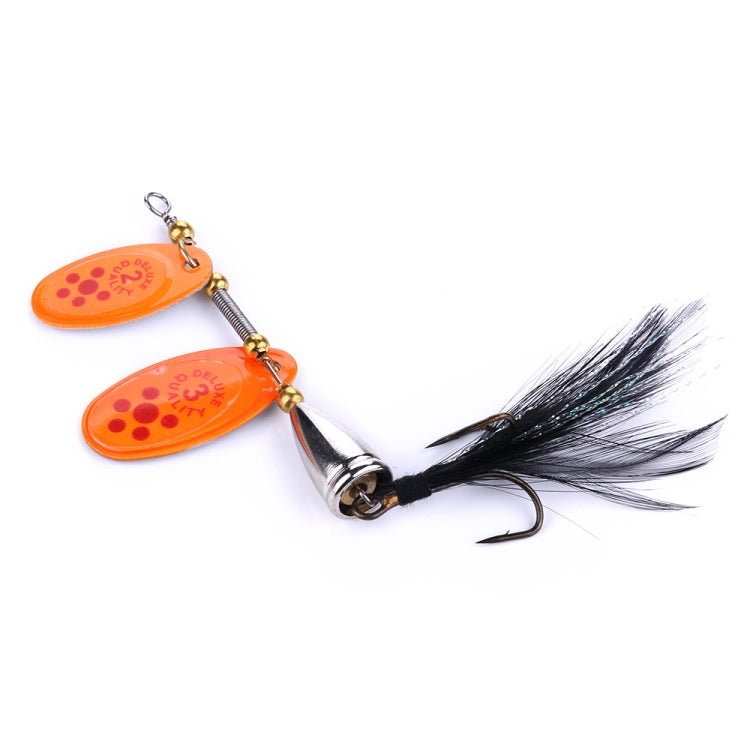4 PZ HENGJIA SP304 6.5cm 13g Piuma Gancio Rotante Paillettes Strada Esca Esca, SP304 Orange Red, SP304 Black, SP304 Yellow