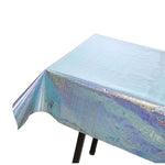 Tovaglia laser per feste di compleanno Forniture per decorazioni di nozze, Foil Laser  Pink, Foil Laser Red, Foil Laser Light Blue, Foil Laser Rose Gold, Foil Laser Gold, Foil Laser Dark Blu, Foil Laser Purple, Foil Laser Silver, Foil Laser Rose Red