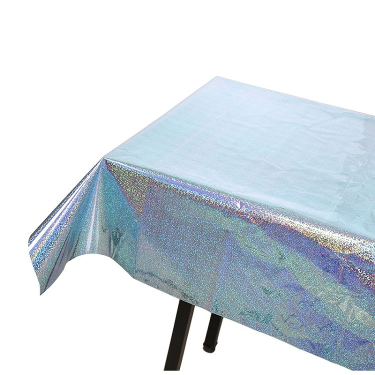Tovaglia laser per feste di compleanno Forniture per decorazioni di nozze, Foil Laser  Pink, Foil Laser Red, Foil Laser Light Blue, Foil Laser Rose Gold, Foil Laser Gold, Foil Laser Dark Blu, Foil Laser Purple, Foil Laser Silver, Foil Laser Rose Red