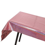 Tovaglia laser per feste di compleanno Forniture per decorazioni di nozze, Foil Laser  Pink, Foil Laser Red, Foil Laser Light Blue, Foil Laser Rose Gold, Foil Laser Gold, Foil Laser Dark Blu, Foil Laser Purple, Foil Laser Silver, Foil Laser Rose Red