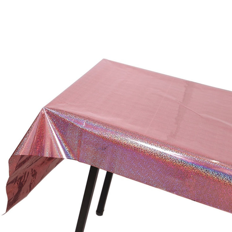 Tovaglia laser per feste di compleanno Forniture per decorazioni di nozze, Foil Laser  Pink, Foil Laser Red, Foil Laser Light Blue, Foil Laser Rose Gold, Foil Laser Gold, Foil Laser Dark Blu, Foil Laser Purple, Foil Laser Silver, Foil Laser Rose Red