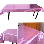 Tovaglia laser per feste di compleanno Forniture per decorazioni di nozze, Foil Laser  Pink, Foil Laser Red, Foil Laser Light Blue, Foil Laser Rose Gold, Foil Laser Gold, Foil Laser Dark Blu, Foil Laser Purple, Foil Laser Silver, Foil Laser Rose Red
