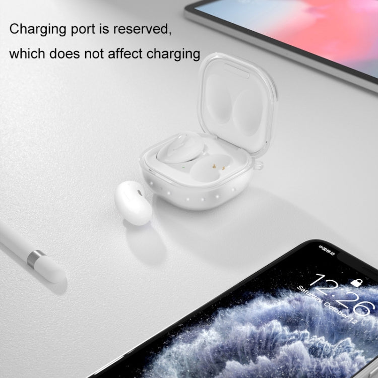Custodia protettiva in polvere flash TPU per auricolari Bluetooth per Samsung Galaxy Buds2/Pro/Live, Glitter Transparent, Glitter Black