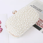 Borsa da sera perla Borsa a tracolla da donna con chiusura a faccia morbida Borsa a tracolla piccola quadrata, White, Beige