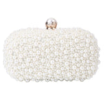 Borsa da sera perla Borsa a tracolla da donna con chiusura a faccia morbida Borsa a tracolla piccola quadrata, White, Beige