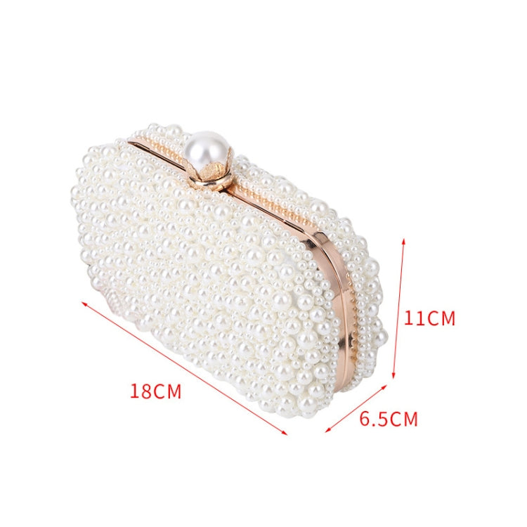 Borsa da sera perla Borsa a tracolla da donna con chiusura a faccia morbida Borsa a tracolla piccola quadrata, White, Beige