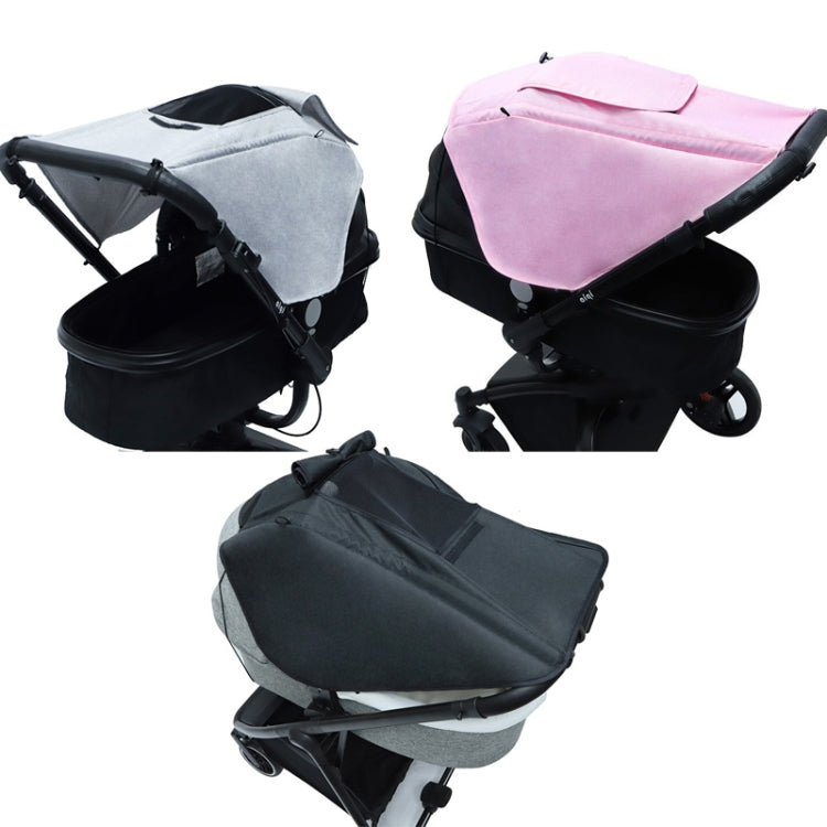 Accessori universali per passeggino Copertura parasole con tetto apribile visibile, Gray, Pink, Black