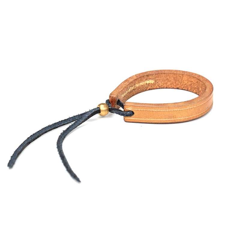 Bracciale uomo vintage in pelle conciata al vegetale marrone
