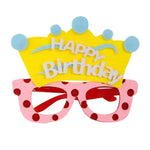 2 PZ Occhiali divertenti Festa di compleanno Decorazione per cartoni animati Puntelli per foto, forma:, Happy Birthday Dot, Pink Firebird, Blue Bear, Rose Red Firebird, Blue Letters, Frog, Angel Wings, Brown Bears, Yellow Letters, Pink Letters         ...