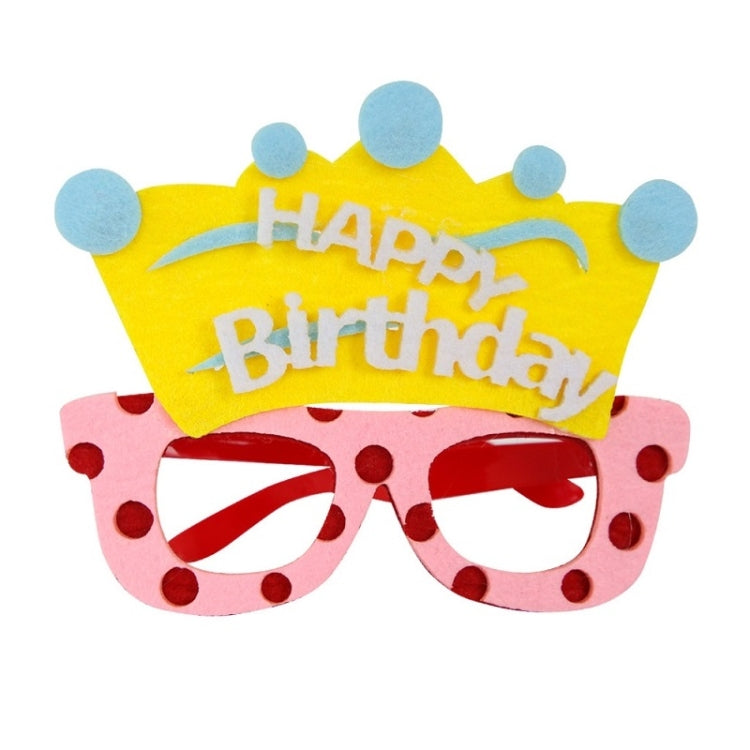 2 PZ Occhiali divertenti Festa di compleanno Decorazione per cartoni animati Puntelli per foto, forma:, Happy Birthday Dot, Pink Firebird, Blue Bear, Rose Red Firebird, Blue Letters, Frog, Angel Wings, Brown Bears, Yellow Letters, Pink Letters         ...