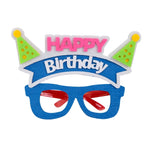 2 PZ Occhiali divertenti Festa di compleanno Decorazione per cartoni animati Puntelli per foto, forma:, Happy Birthday Dot, Pink Firebird, Blue Bear, Rose Red Firebird, Blue Letters, Frog, Angel Wings, Brown Bears, Yellow Letters, Pink Letters         ...