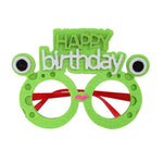 2 PZ Occhiali divertenti Festa di compleanno Decorazione per cartoni animati Puntelli per foto, forma:, Happy Birthday Dot, Pink Firebird, Blue Bear, Rose Red Firebird, Blue Letters, Frog, Angel Wings, Brown Bears, Yellow Letters, Pink Letters         ...