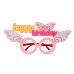 2 PZ Occhiali divertenti Festa di compleanno Decorazione per cartoni animati Puntelli per foto, forma:, Happy Birthday Dot, Pink Firebird, Blue Bear, Rose Red Firebird, Blue Letters, Frog, Angel Wings, Brown Bears, Yellow Letters, Pink Letters         ...