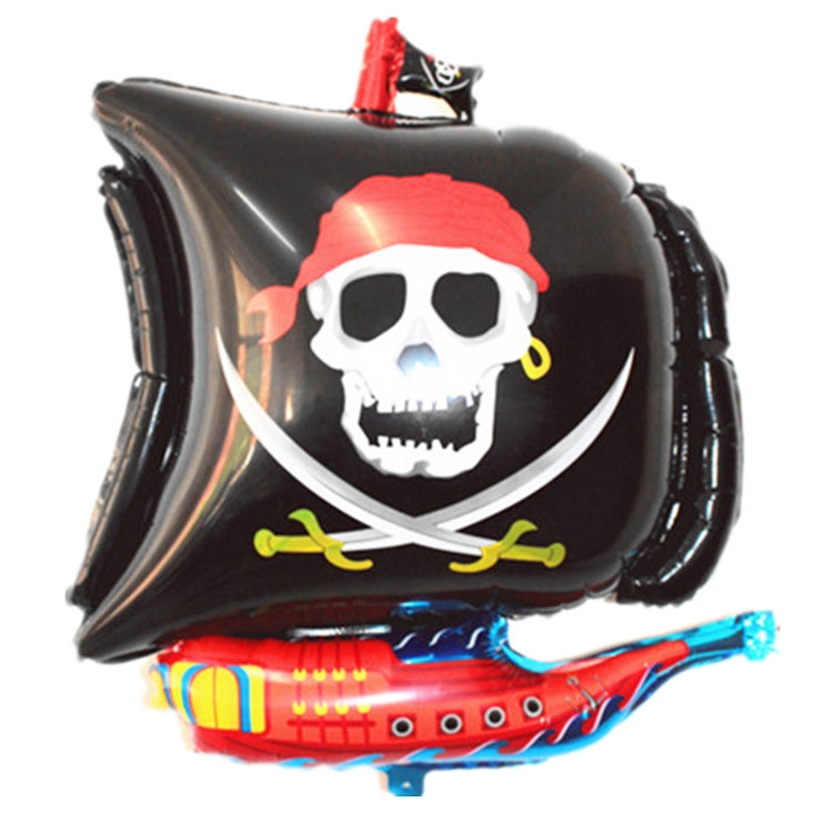 Palloncino per nave pirata 5 pezzi Palloncino per film in alluminio di Halloween, Black, Red, Red Black