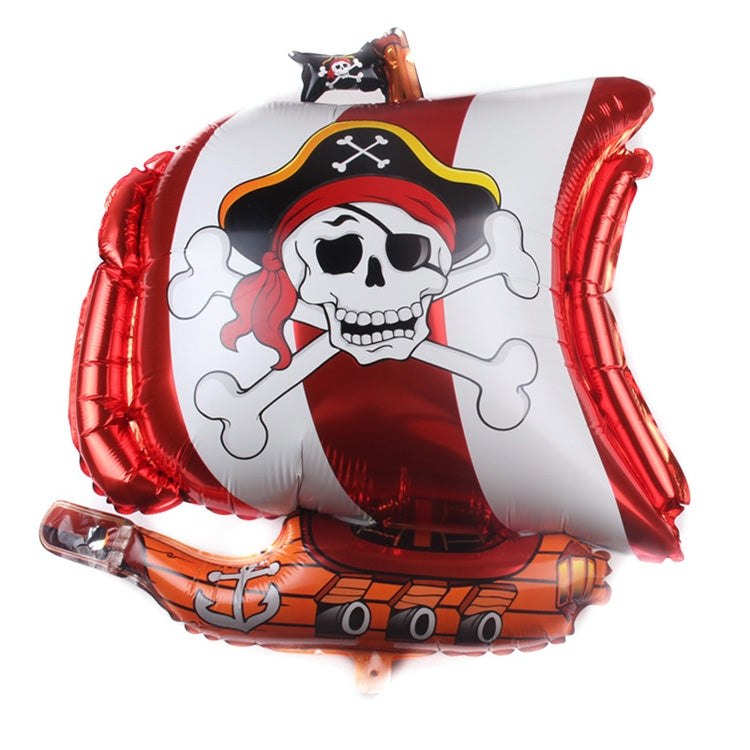 Palloncino per nave pirata 5 pezzi Palloncino per film in alluminio di Halloween, Black, Red, Red Black