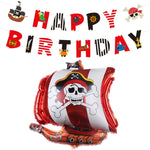 Palloncino per nave pirata 5 pezzi Palloncino per film in alluminio di Halloween, Black, Red, Red Black