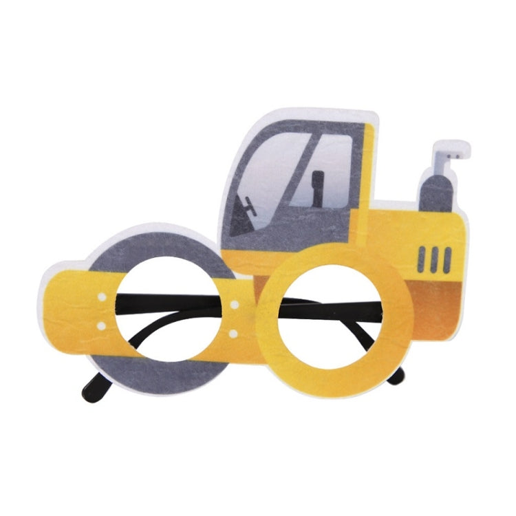 3 pezzi per feste di compleanno per bambini, occhiali divertenti per foto, Logging Truck, Forklift, Tanker Truck, Small Crane, Bulldozer, Engineering Cap, Expel Soil Machine, Dump Truck, Excavator, Grinder, Screw Machine, Crane, Bus, Red Excavator     ...