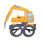 3 pezzi per feste di compleanno per bambini, occhiali divertenti per foto, Logging Truck, Forklift, Tanker Truck, Small Crane, Bulldozer, Engineering Cap, Expel Soil Machine, Dump Truck, Excavator, Grinder, Screw Machine, Crane, Bus, Red Excavator     ...