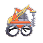3 pezzi per feste di compleanno per bambini, occhiali divertenti per foto, Logging Truck, Forklift, Tanker Truck, Small Crane, Bulldozer, Engineering Cap, Expel Soil Machine, Dump Truck, Excavator, Grinder, Screw Machine, Crane, Bus, Red Excavator     ...