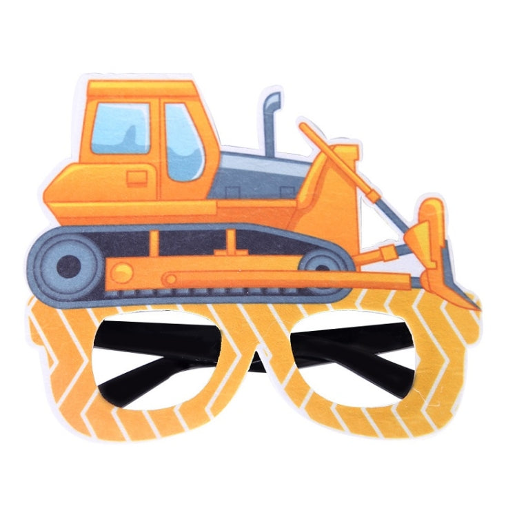 3 pezzi per feste di compleanno per bambini, occhiali divertenti per foto, Logging Truck, Forklift, Tanker Truck, Small Crane, Bulldozer, Engineering Cap, Expel Soil Machine, Dump Truck, Excavator, Grinder, Screw Machine, Crane, Bus, Red Excavator     ...
