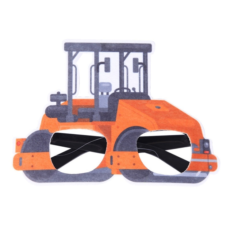 3 pezzi per feste di compleanno per bambini, occhiali divertenti per foto, Logging Truck, Forklift, Tanker Truck, Small Crane, Bulldozer, Engineering Cap, Expel Soil Machine, Dump Truck, Excavator, Grinder, Screw Machine, Crane, Bus, Red Excavator     ...