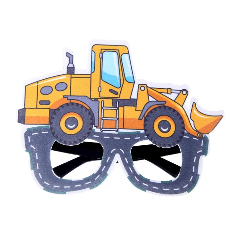3 pezzi per feste di compleanno per bambini, occhiali divertenti per foto, Logging Truck, Forklift, Tanker Truck, Small Crane, Bulldozer, Engineering Cap, Expel Soil Machine, Dump Truck, Excavator, Grinder, Screw Machine, Crane, Bus, Red Excavator     ...