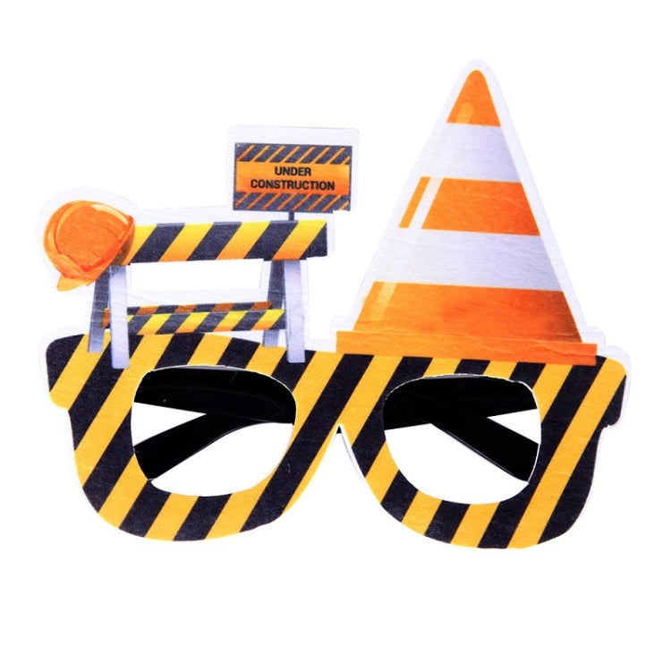 3 pezzi per feste di compleanno per bambini, occhiali divertenti per foto, Logging Truck, Forklift, Tanker Truck, Small Crane, Bulldozer, Engineering Cap, Expel Soil Machine, Dump Truck, Excavator, Grinder, Screw Machine, Crane, Bus, Red Excavator     ...