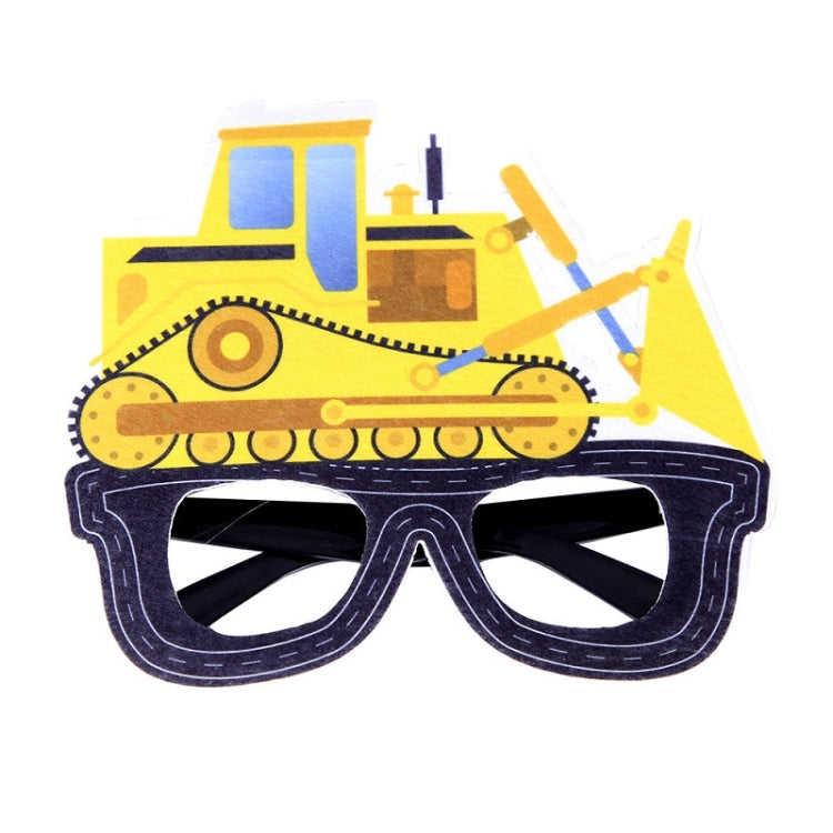 3 pezzi per feste di compleanno per bambini, occhiali divertenti per foto, Logging Truck, Forklift, Tanker Truck, Small Crane, Bulldozer, Engineering Cap, Expel Soil Machine, Dump Truck, Excavator, Grinder, Screw Machine, Crane, Bus, Red Excavator     ...