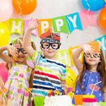 3 pezzi per feste di compleanno per bambini, occhiali divertenti per foto, Logging Truck, Forklift, Tanker Truck, Small Crane, Bulldozer, Engineering Cap, Expel Soil Machine, Dump Truck, Excavator, Grinder, Screw Machine, Crane, Bus, Red Excavator     ...