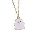 2 insiemi la collana degli orecchini del fantasma della lega dei monili di Halloween, Ghost White, Ghost Black