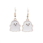2 insiemi la collana degli orecchini del fantasma della lega dei monili di Halloween, Ghost White, Ghost Black
