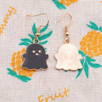 2 insiemi la collana degli orecchini del fantasma della lega dei monili di Halloween, Ghost White, Ghost Black