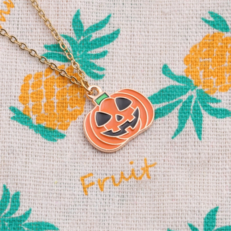 2 set di gioielli di personalità delle orecchie della collana del pendente della zucca del fantasma di Halloween, Pumpkin