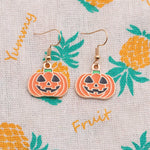 2 set di gioielli di personalità delle orecchie della collana del pendente della zucca del fantasma di Halloween, Pumpkin