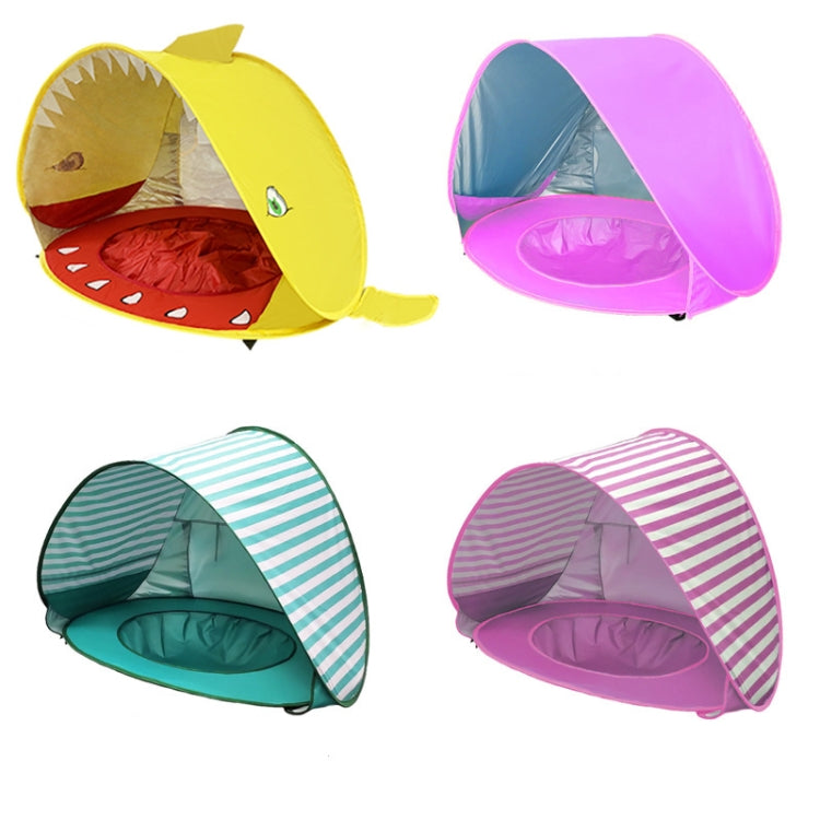 Tenda da spiaggia per bambini con parasole pieghevole portatile per piscina, Orange, Pink, Lake Green Stripe, Pink Stripe, Shark Gray, Shark Yellow, Whale Blue, Whale Pink
