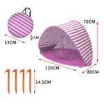 Tenda da spiaggia per bambini con parasole pieghevole portatile per piscina, Orange, Pink, Lake Green Stripe, Pink Stripe, Shark Gray, Shark Yellow, Whale Blue, Whale Pink
