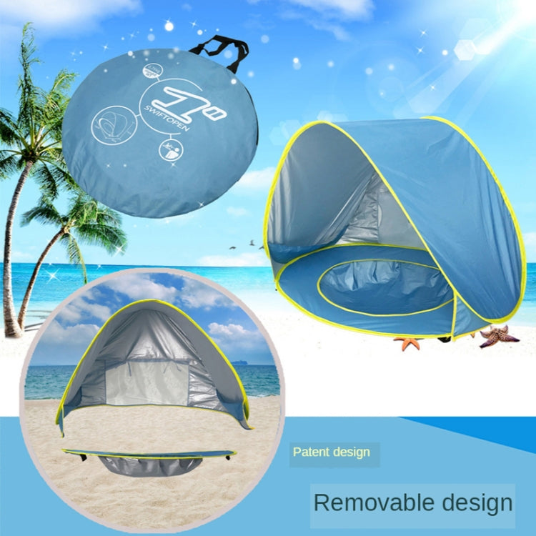 Tenda da spiaggia per bambini con parasole pieghevole portatile per piscina, Orange, Pink, Lake Green Stripe, Pink Stripe, Shark Gray, Shark Yellow, Whale Blue, Whale Pink